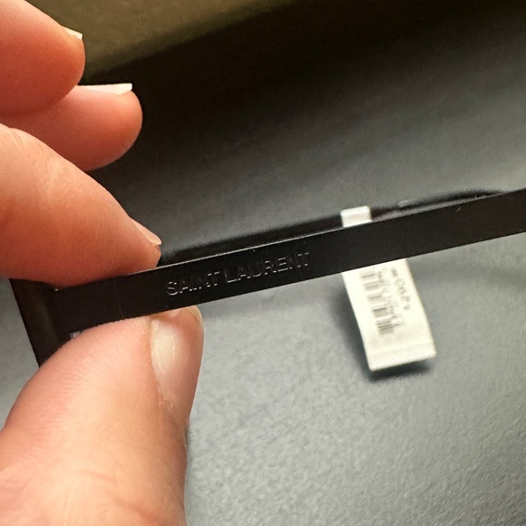 NEW SAINT LAURENT Unisex Black Square Sunglasses Mask SL 1-B from MACY's - Picture 11 of 16